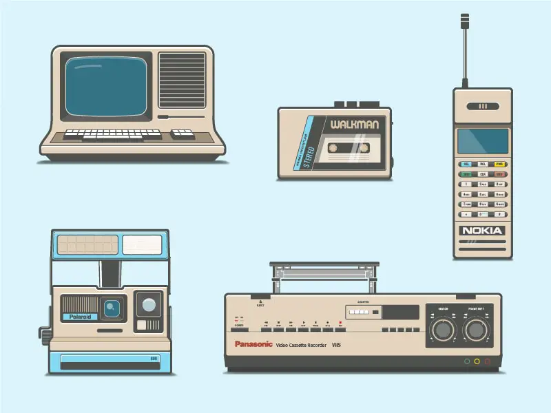 Free 1980s Electronics Vectors