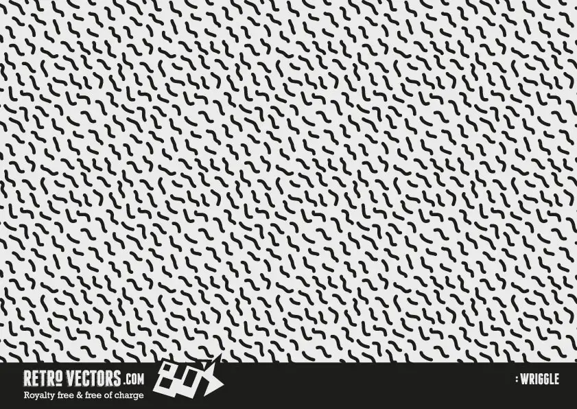 Free 80s Vector - Wriggle Squiggle Repeat Pattern