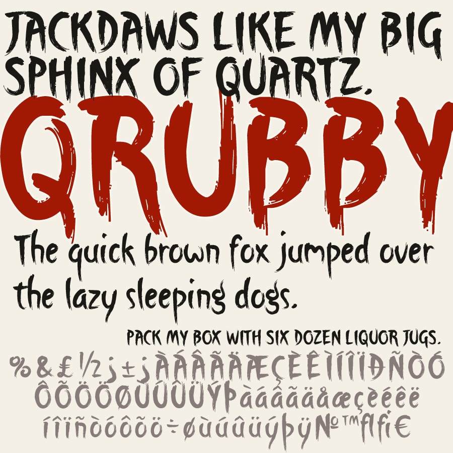 Qrubby - Brush Typeface