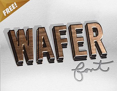 Free 3D Font - Wafer