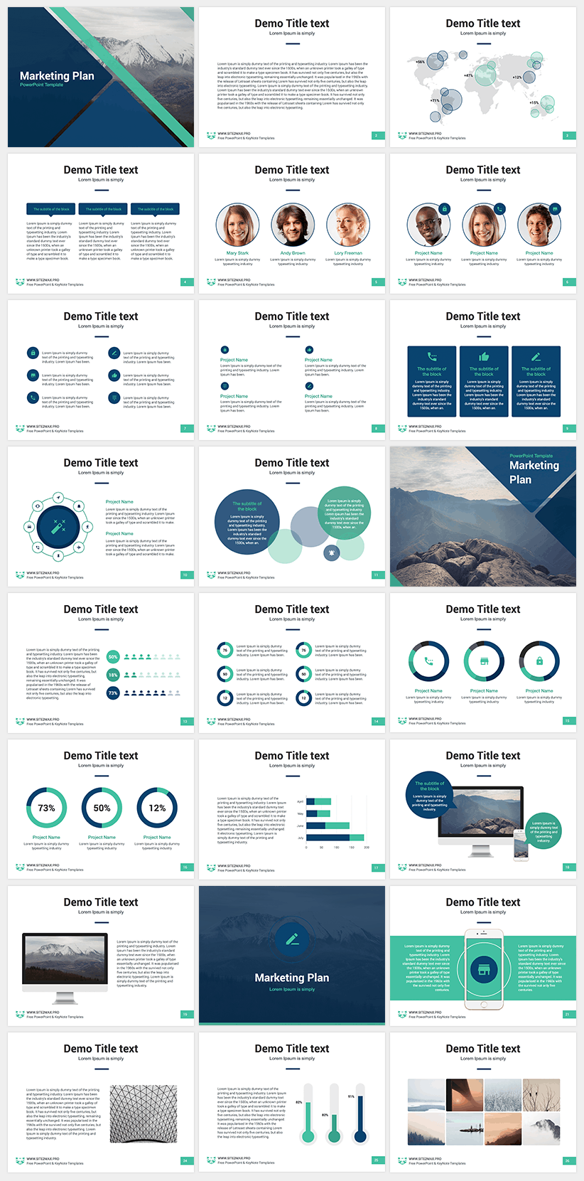 Free Powerpoint Template - Marketing Plan