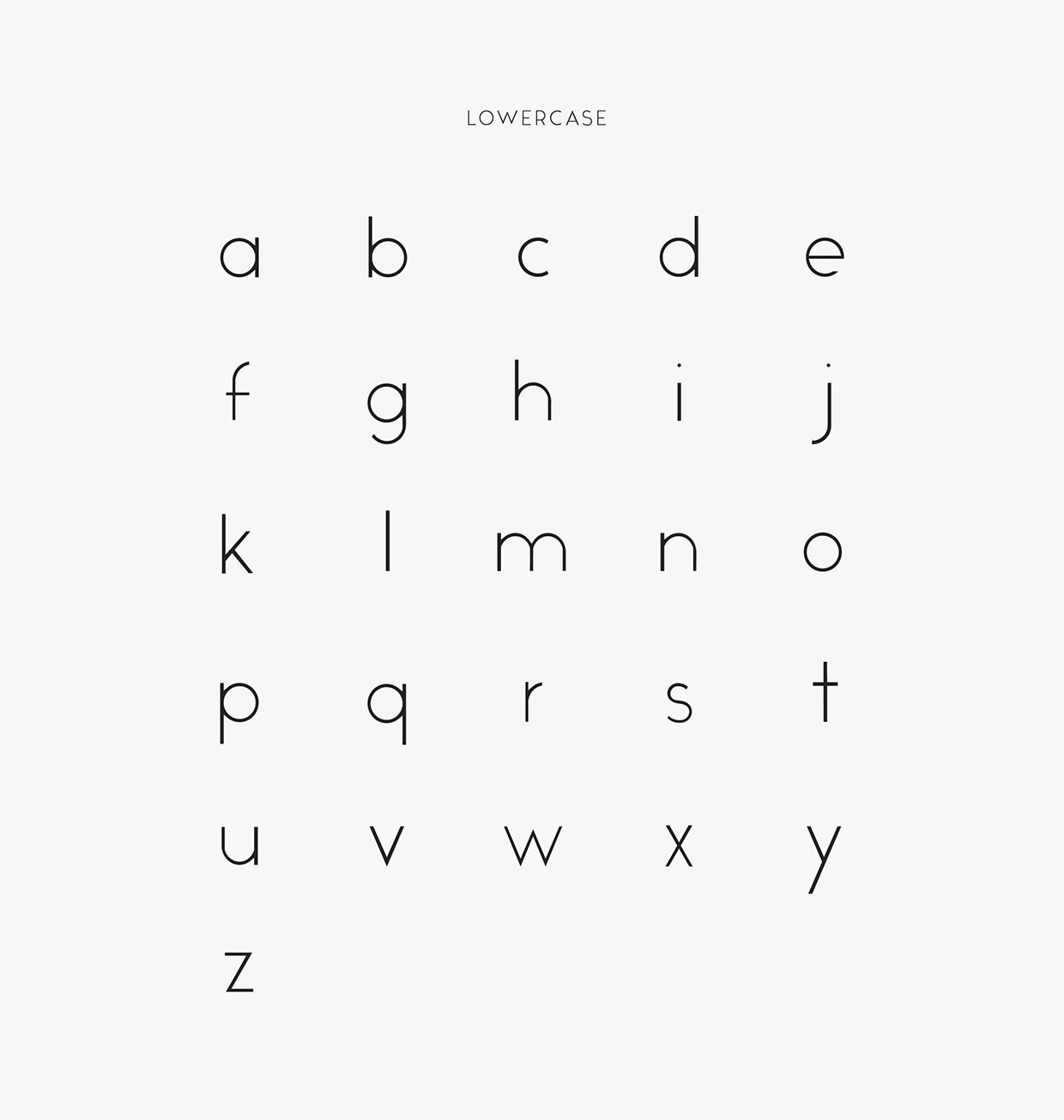 Free Minimal Font Lowercase Characters - Alcubierre