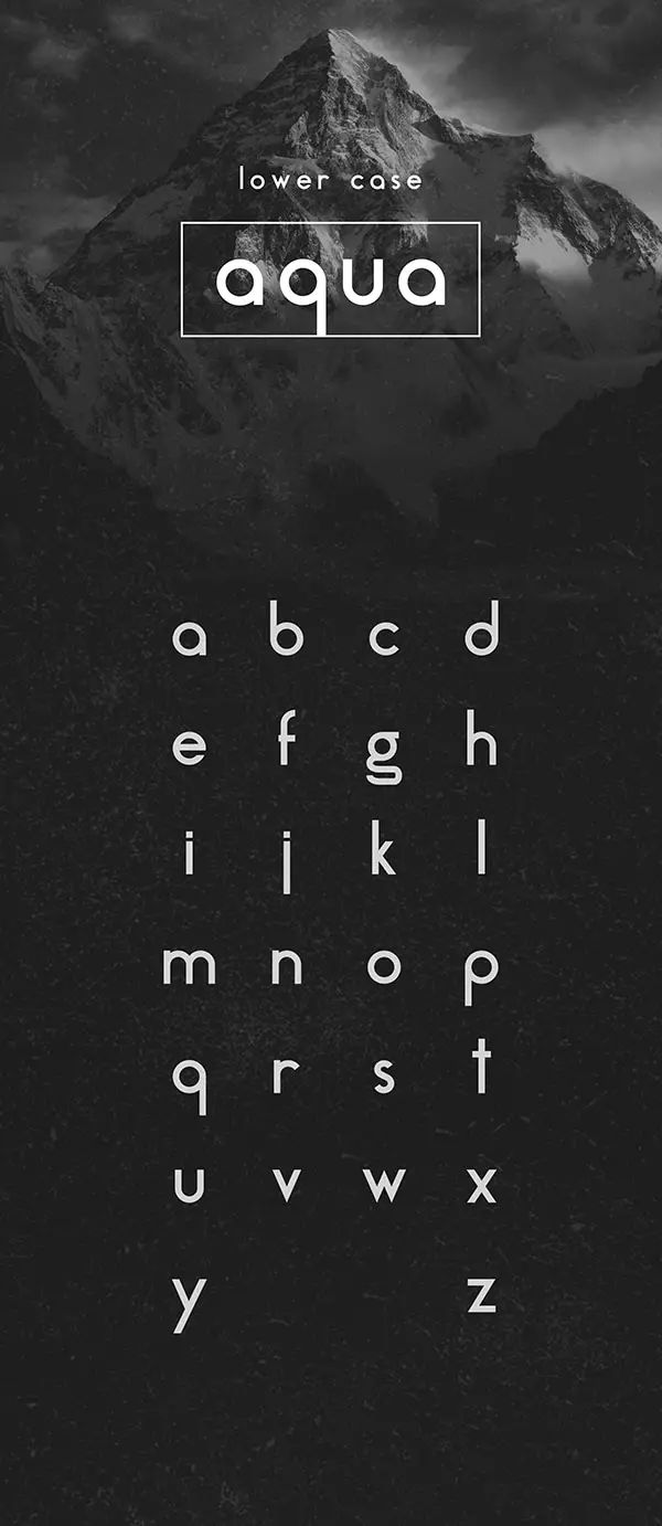 Free Minimal Font - Aqua