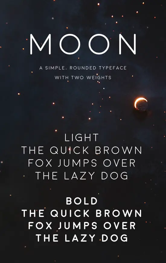 Free Minimal Font - Moon