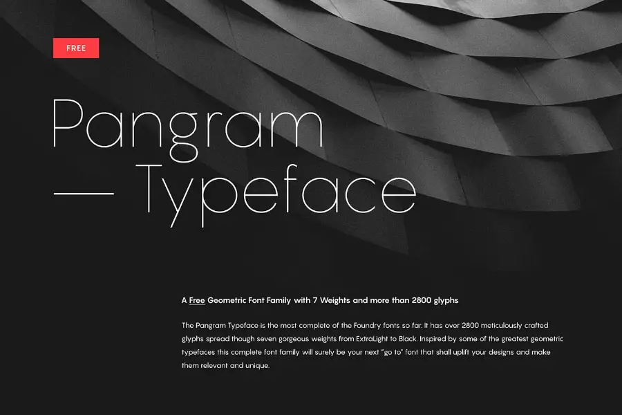 Free Sans Serif Minimal Font - Pangram