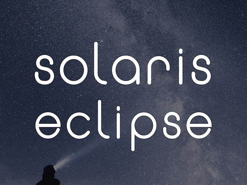 Free Minimal Font - Solar Eclipse