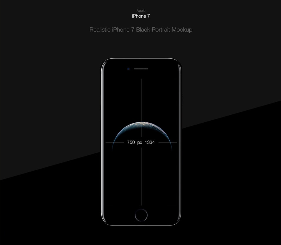 Free PSD Mockup - iPhone 7 Black