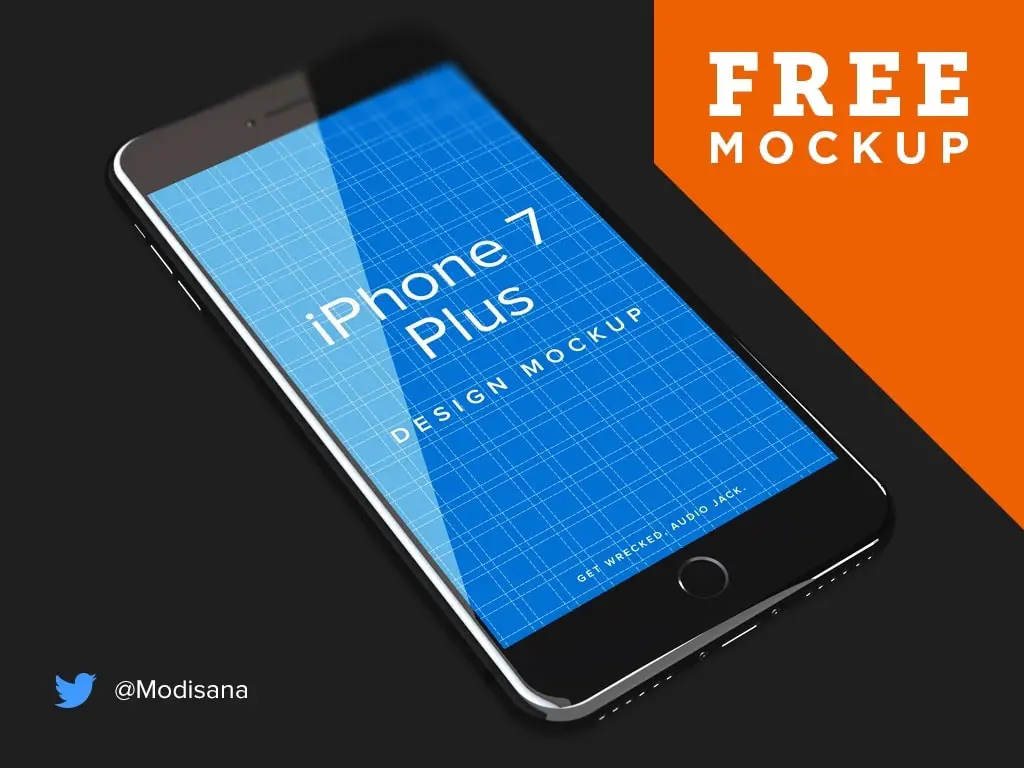 Free iPhone 7 Plus PSD Mockup