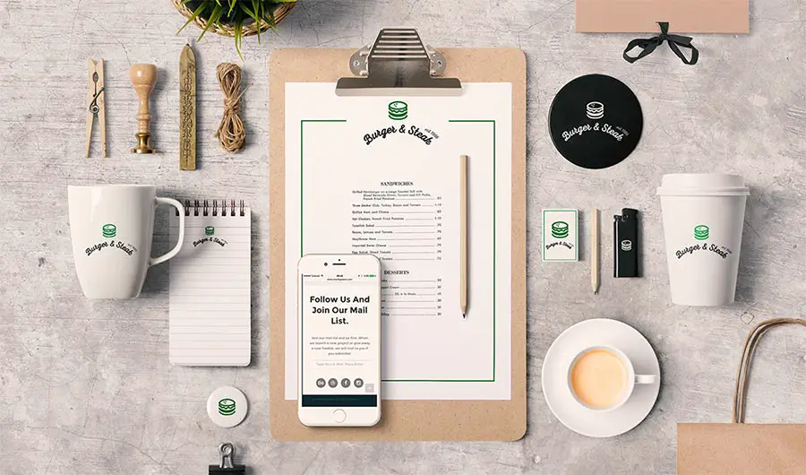 Free Branding & Stationery Hero Image PSD Mockup