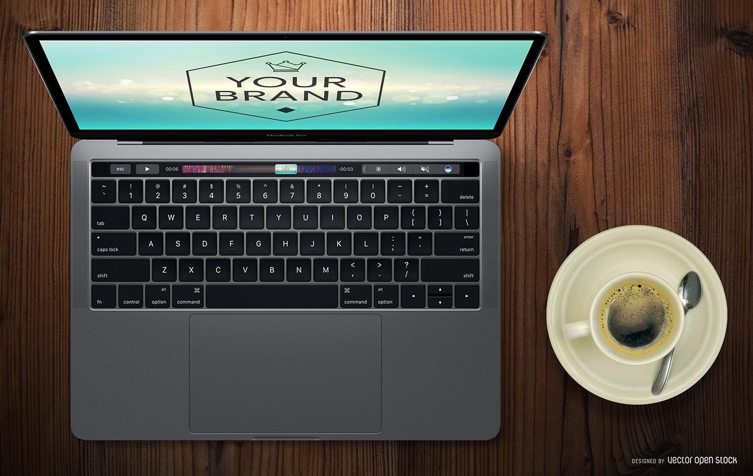 Free Macbook Pro (2016) Touch Bar Mockup