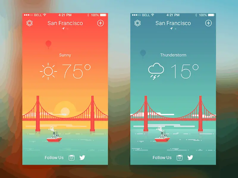 30 Cool Weather Mobile App Designs for Your Inspiration - Hipsthetic