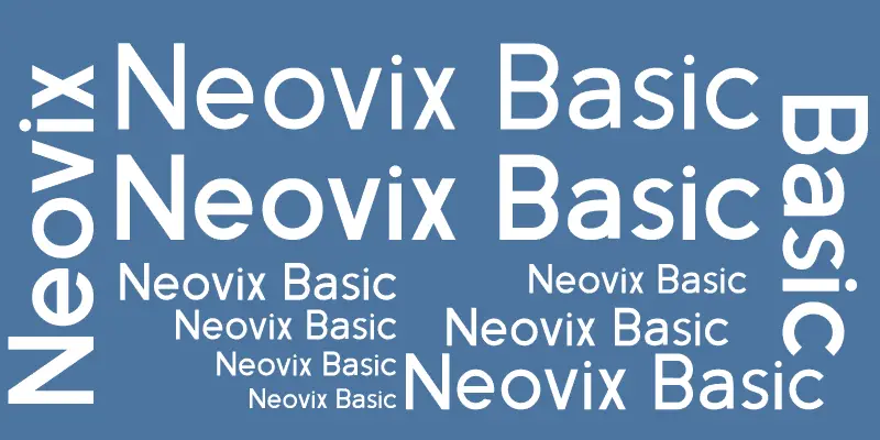 Neovix Basic clean font