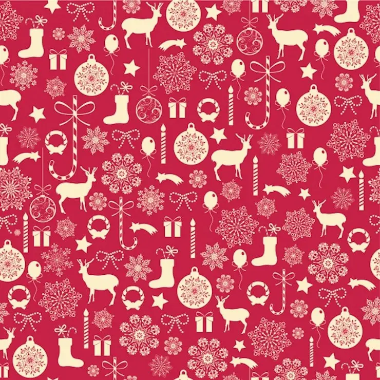 christmas pattern background red