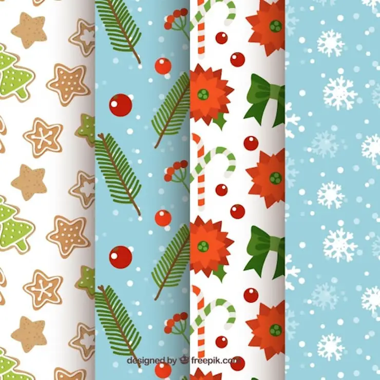 collection of beautiful christmas patterns