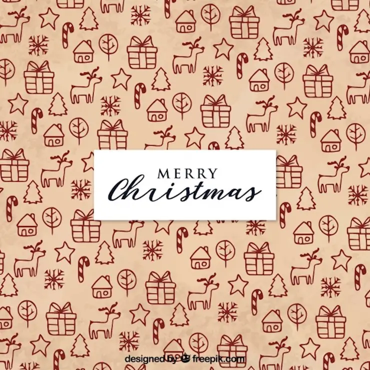 merry christmas patterned background