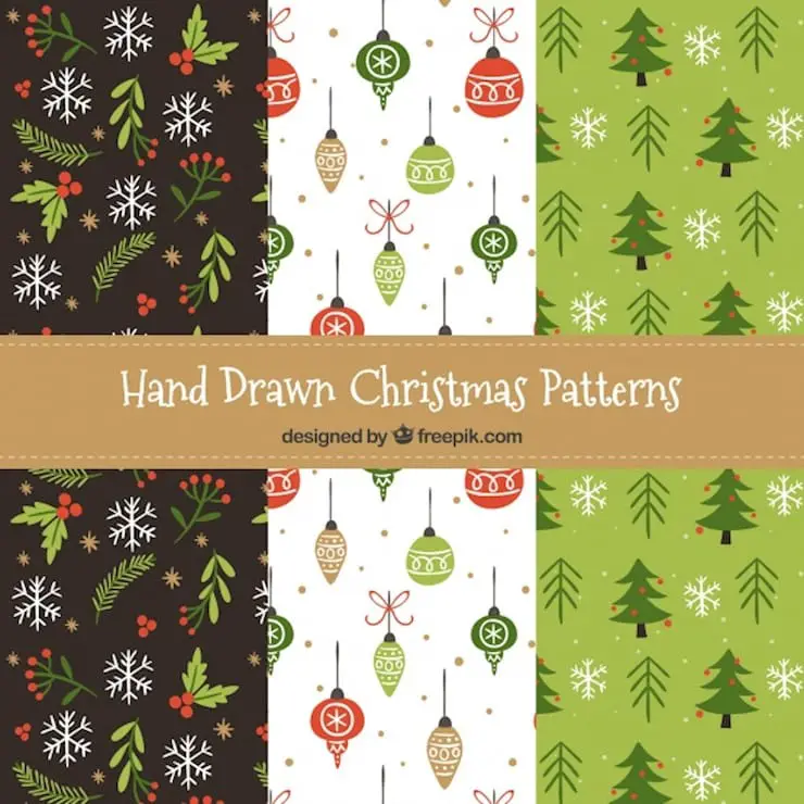 nice christmas patterns set