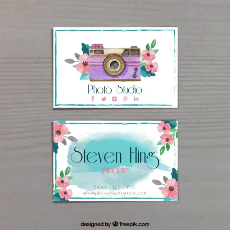 photography-business-card-watercolor-style