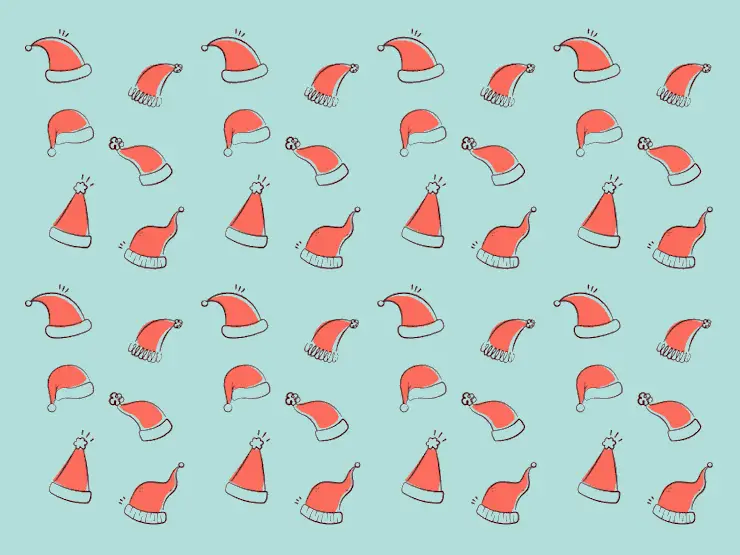 santa hats pattern