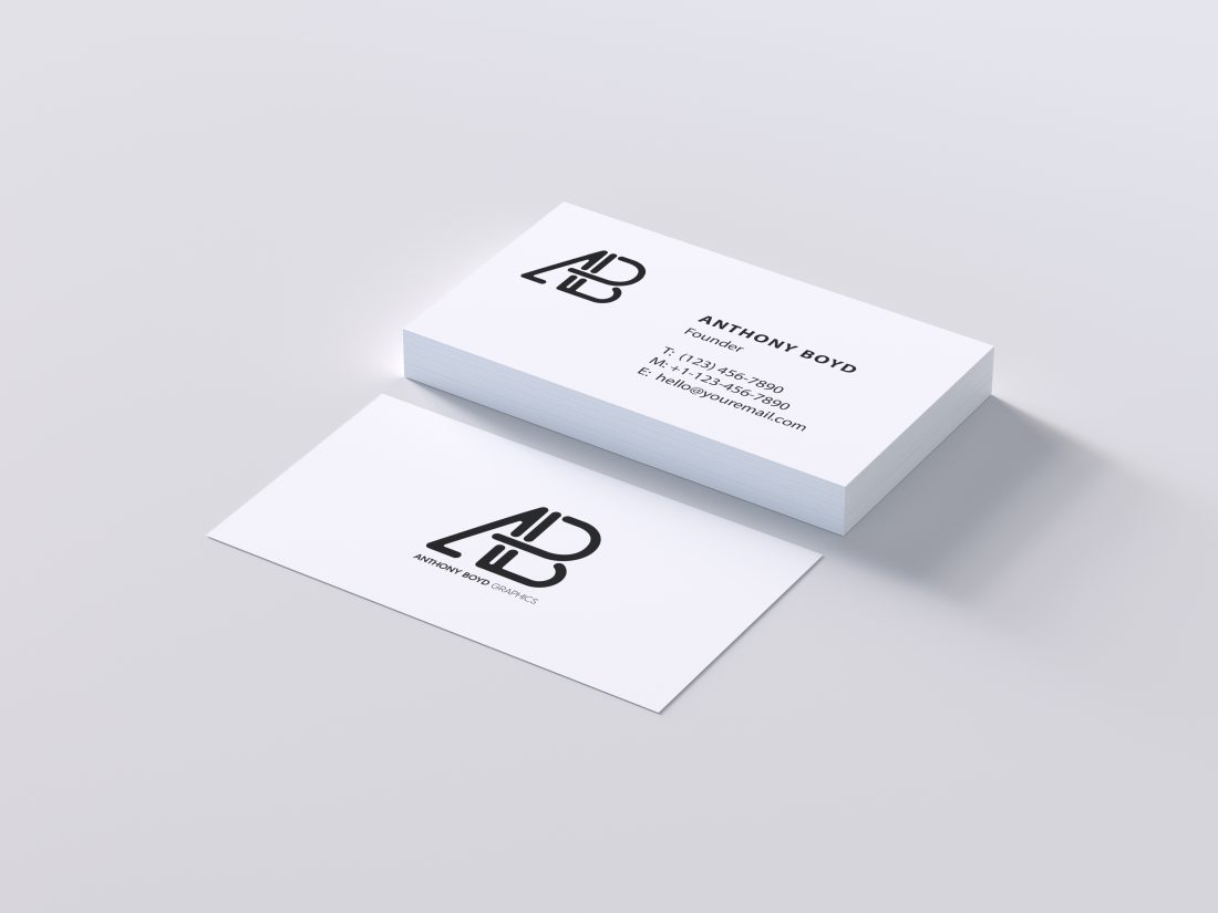 Aesthetic minimal clean business card hipsthetic