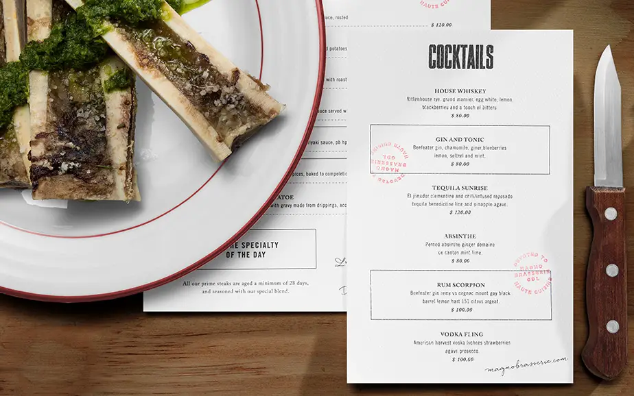 Restaurant Menu 