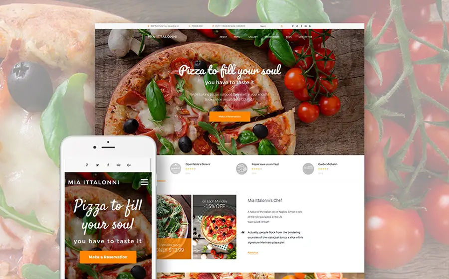 restaurant wordpress themes