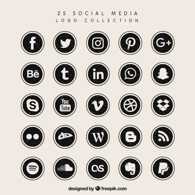 black-social-media-logo-collection