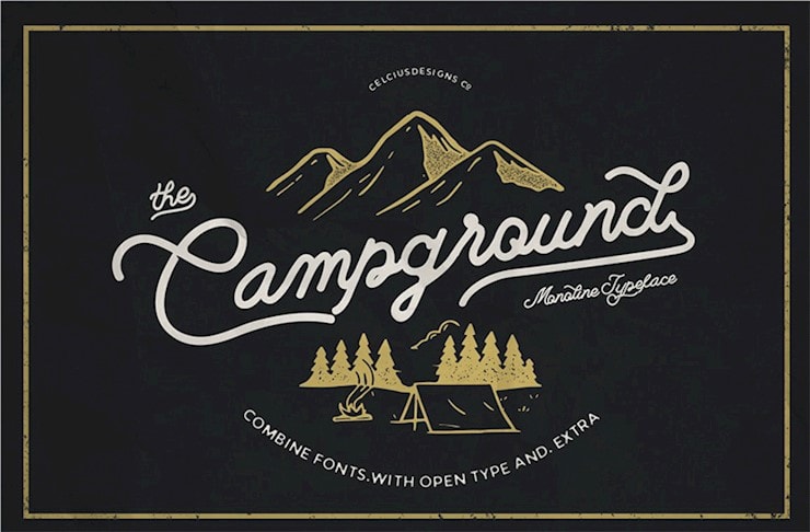 campground-free-monoline-script