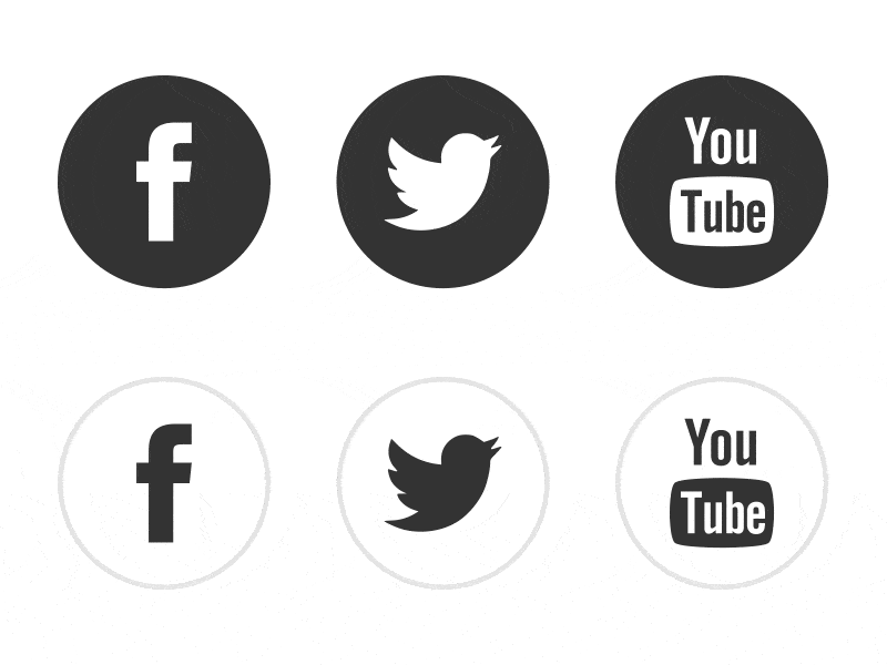 social media logo black and white png