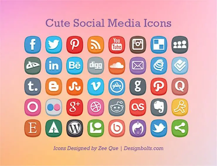 free-cute-social-media-icons