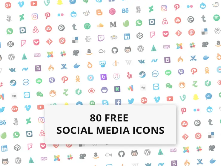 free-social-media-flat-paper-icons