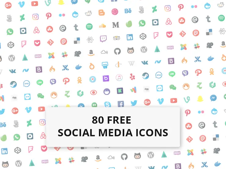 vector simple social media icons