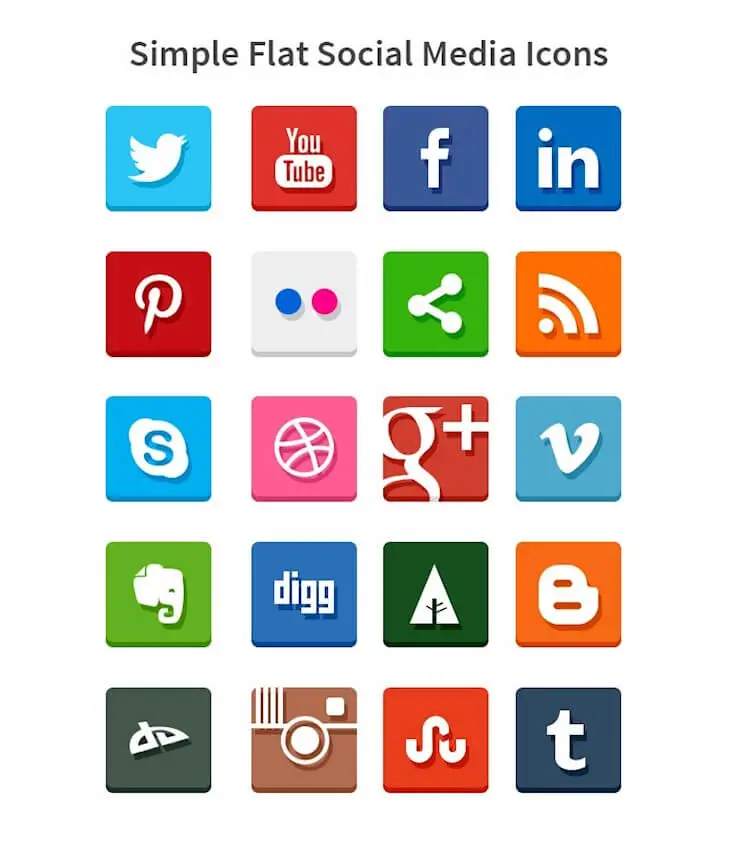 simple-flat-social-icons