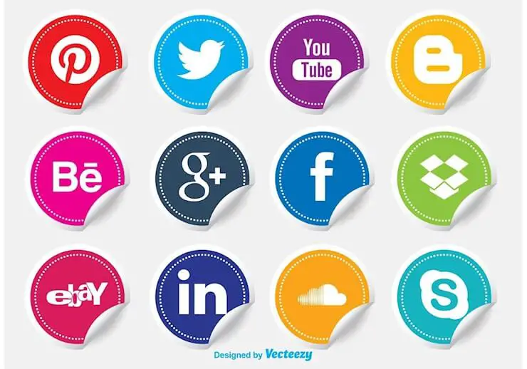 vector simple social media icons