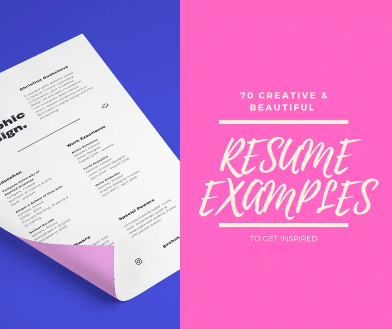 70 Creative amp Beautiful Resume - 70 Creative Beautiful Resumes Cover 768x644