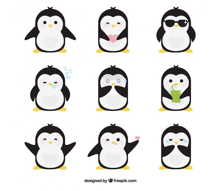 flat-emoticons-fantastic-penguin