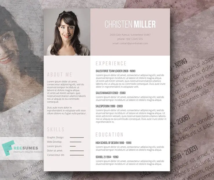 free-resume-template-ladies-vintage-rose