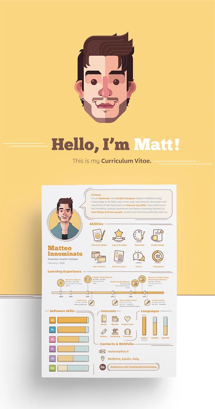 70 Creative Amp Beautiful Resume Examples To Get Inspired