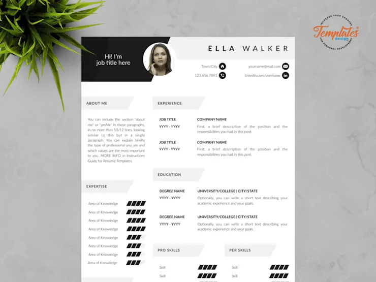 resume-template-for-word-and-pages-ella-walker