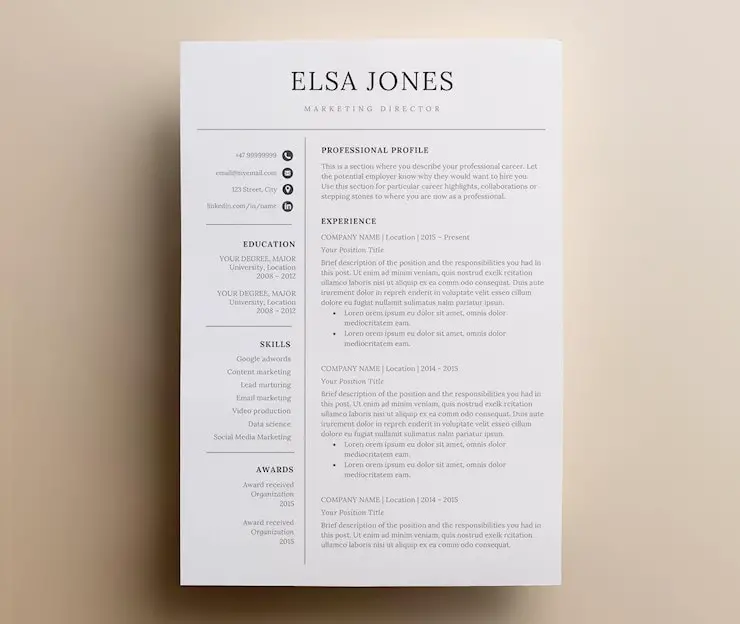 serif-resume-template-cv