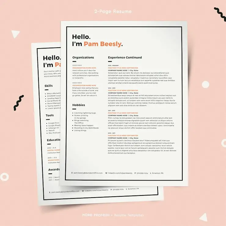 Beautiful Cv from www.hipsthetic.com