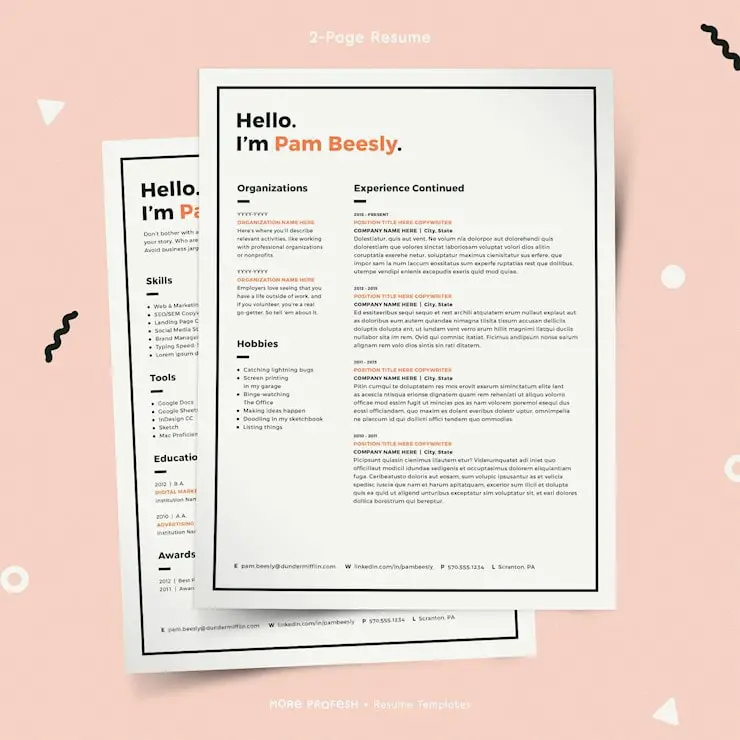 43 Beautiful Cv Templates To Land A Job Hipsthetic