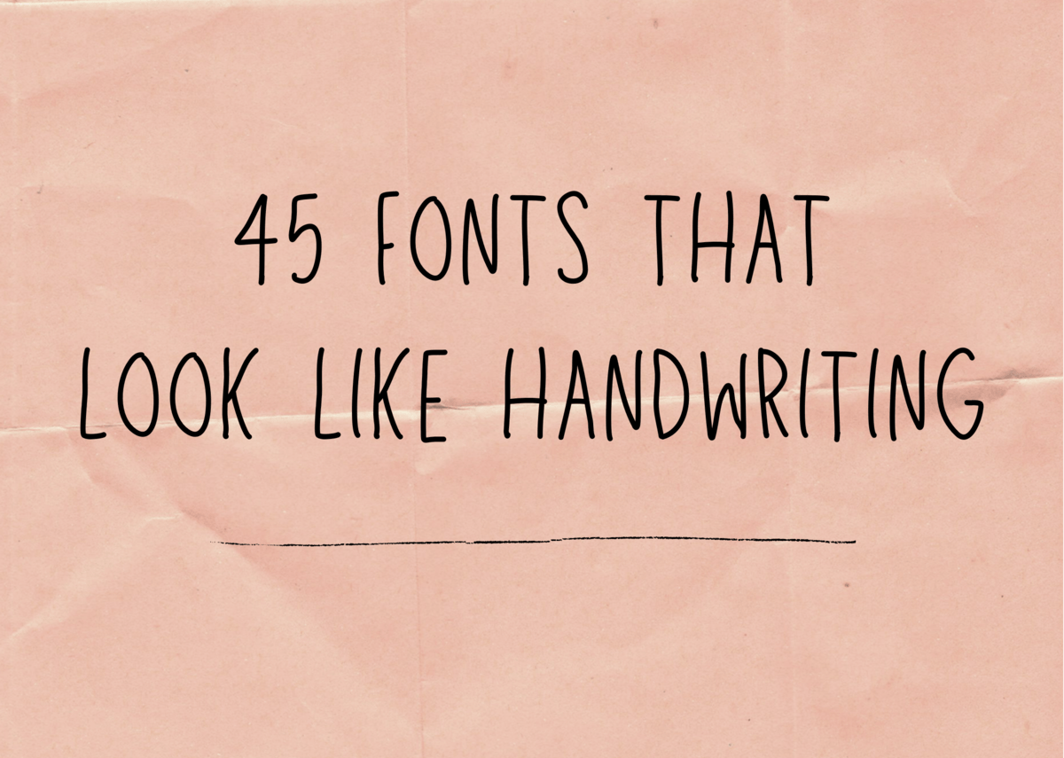 cool handwritten typography