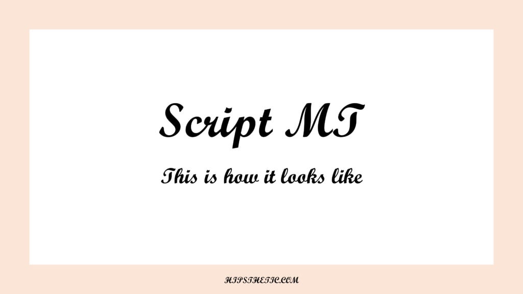 script mt cursive fonts on word
