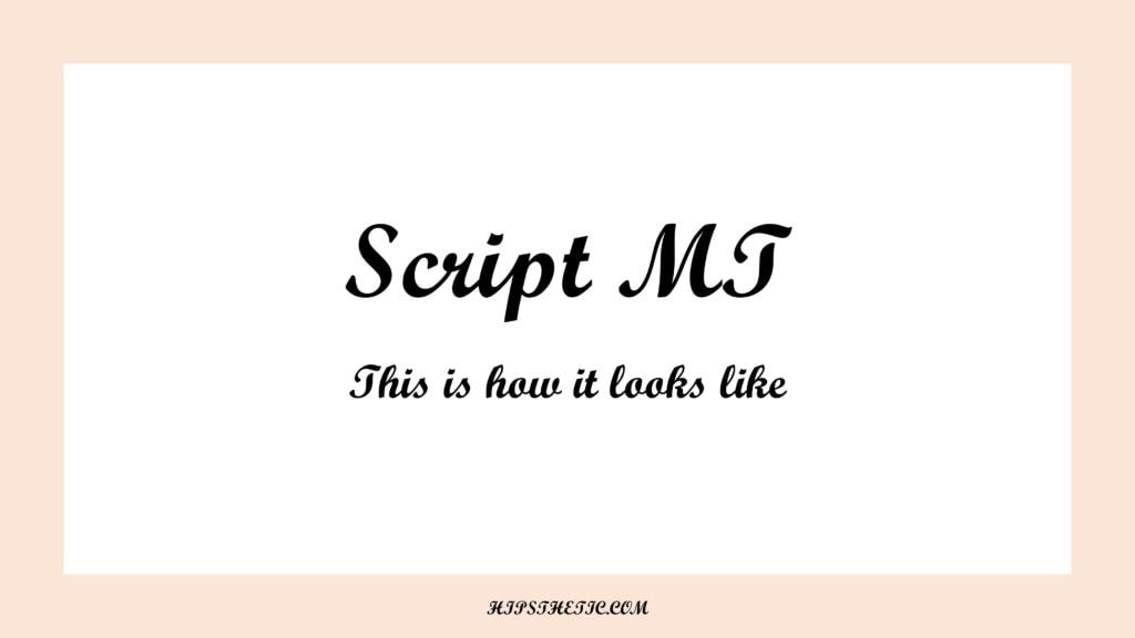 script mt cursive fonts on word