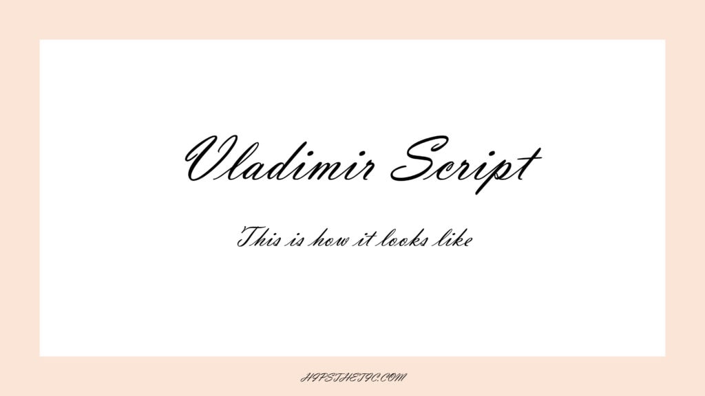 vladimir cursive fonts on word
