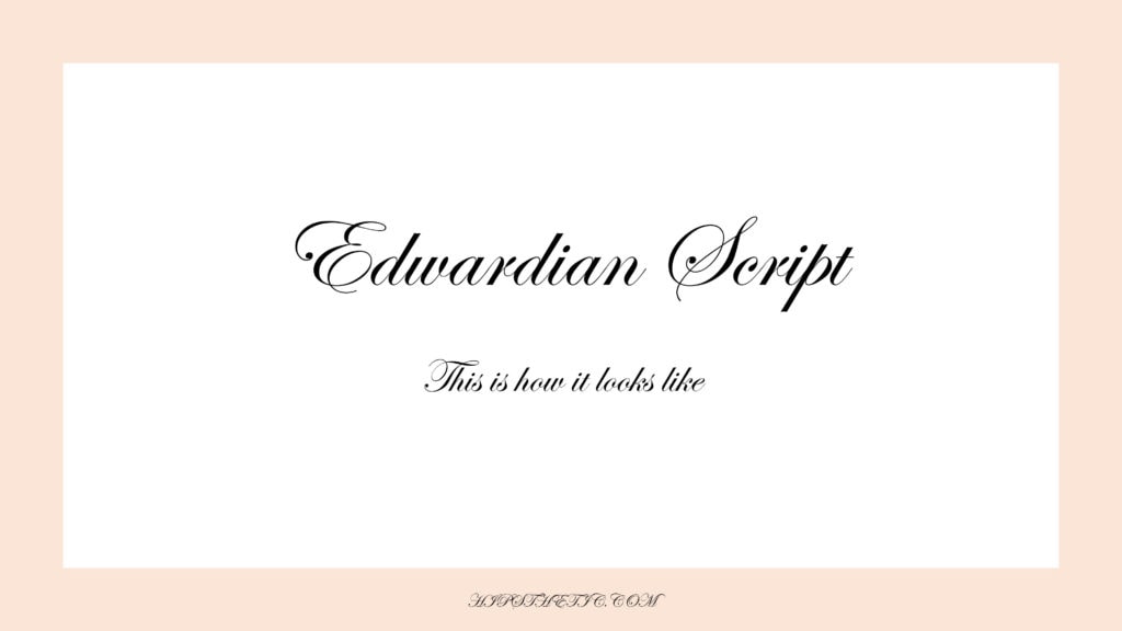 edwardian script cursive fonts on word