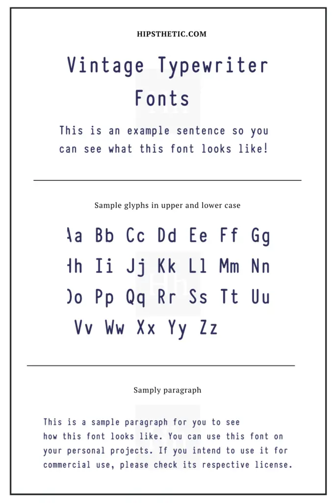 Typewriter Fonts Copy and Paste Hipsthetic