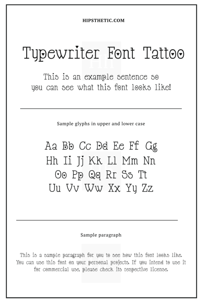 Typewriter fonts #smalltattoo#fyp | TikTok