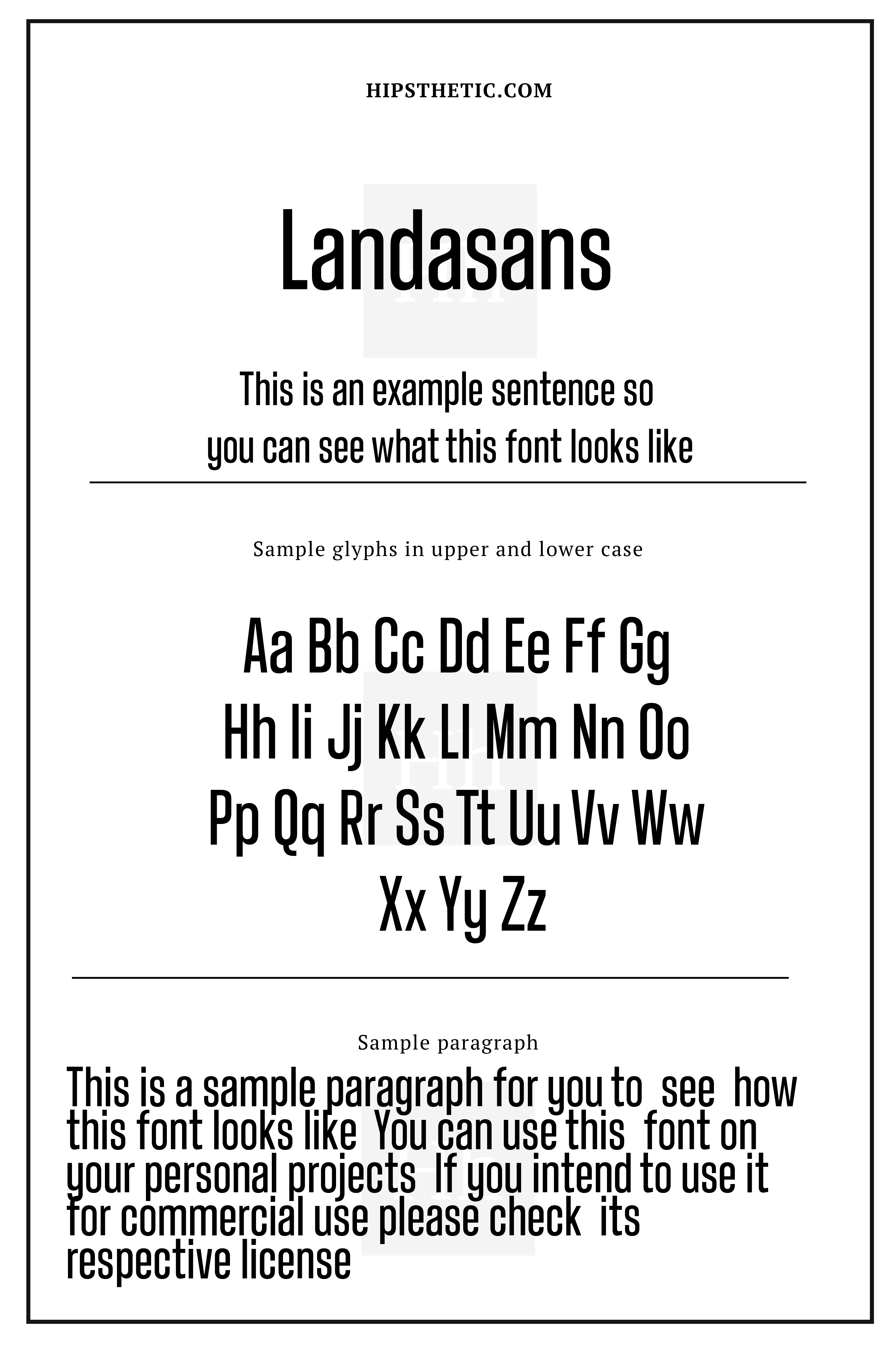 Landasans Bold Sans Serif Fonts Hipsthetic
