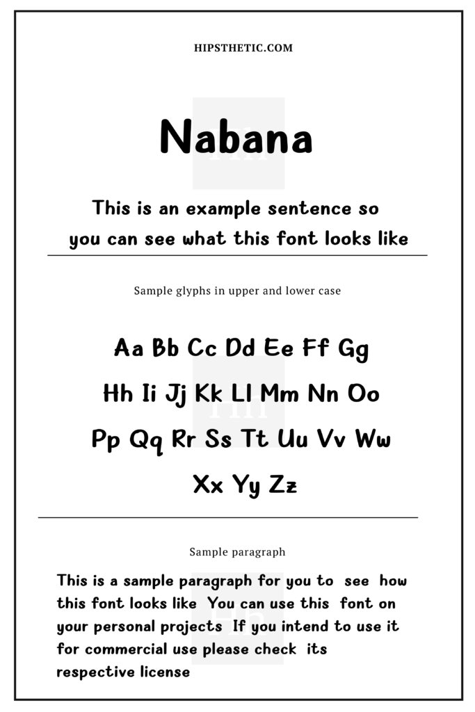 Nabana Bold Sans Serif Fonts Hipsthetic